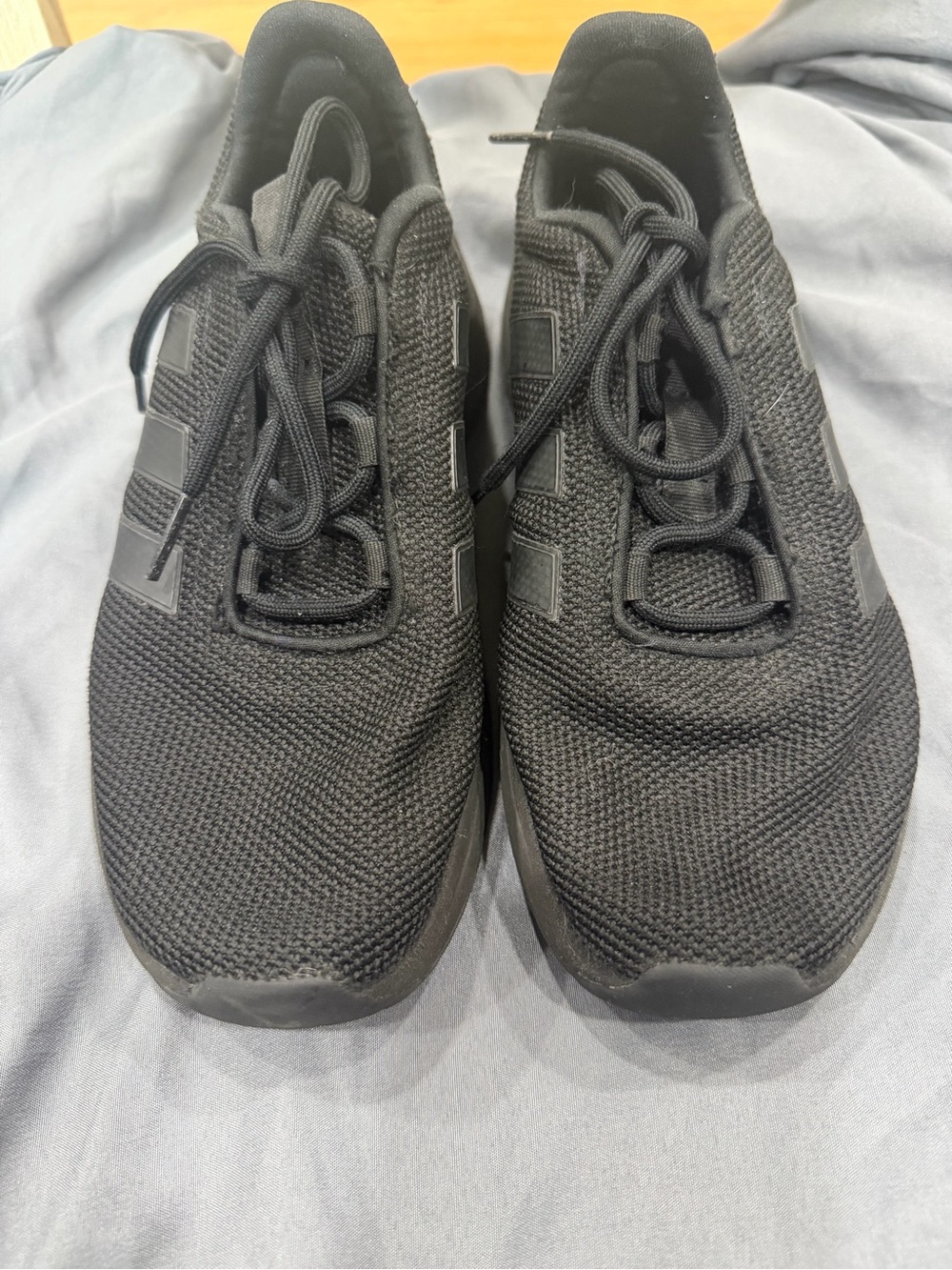 adidas Men's Black Knit Lace-Up Sneakers